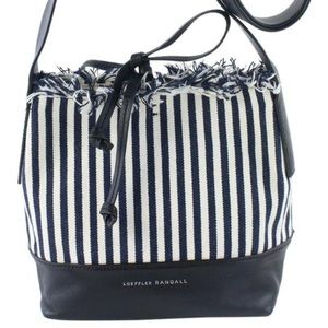 Loeffler Randall Bucket Navy Stripe Textile 18mz0731 Blue Canvas Cross Body Bag